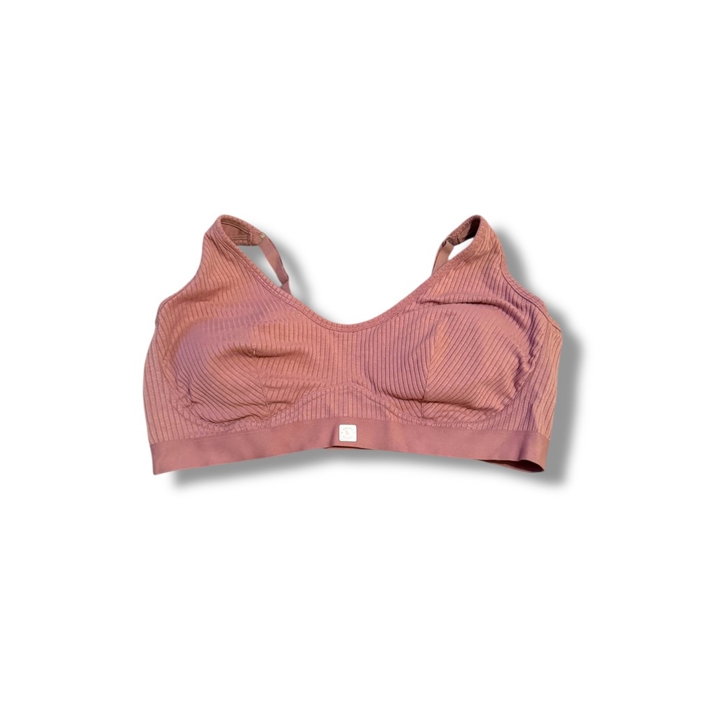 Kindly NWT Ribbed Plunge Bralette XXXL Burlwood Wireless Comfort Lounge Bra